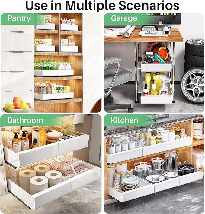 Pull out Cabinet Organizer, Expandable Heavy Duty Slide out Drawers Fixed - Image 9