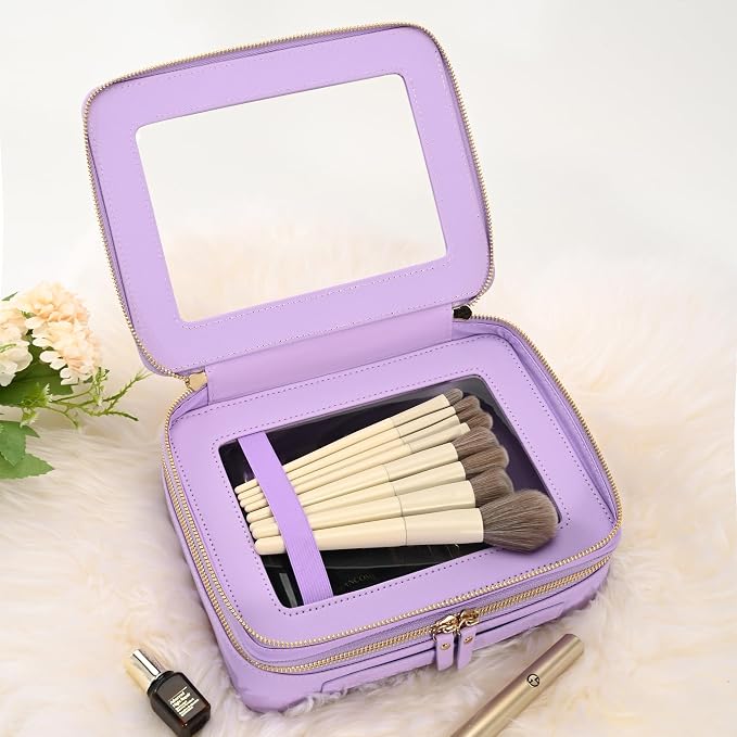 Aveniee Clear Makeup Bags, Double Layer Cosmetic Bags - Image 4