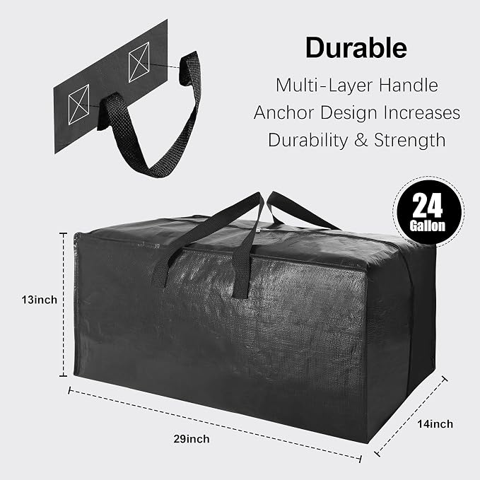 Heavy Duty Extra Large Moving Bags W/Backpack Straps - Image 2