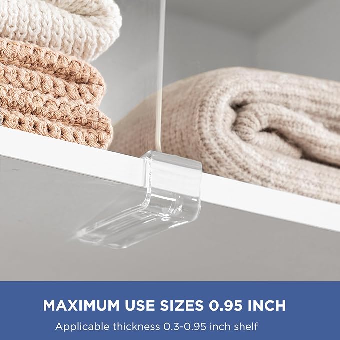 HBlife Clear 12 Inches Tall Acrylic Shelf Dividers - Image 4