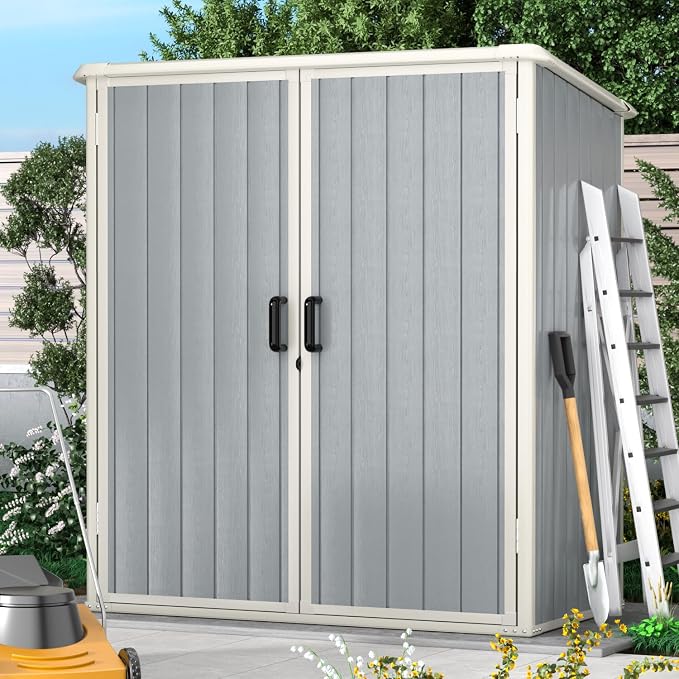 Aoxun Outdoor Storage Shed 5 x 3FT, Resin Shed - Image 2