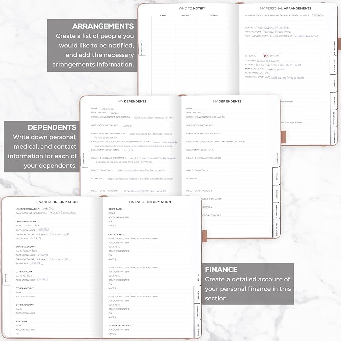 Clever Fox End of Life Planner – Final Arrangements Organizer - Image 4