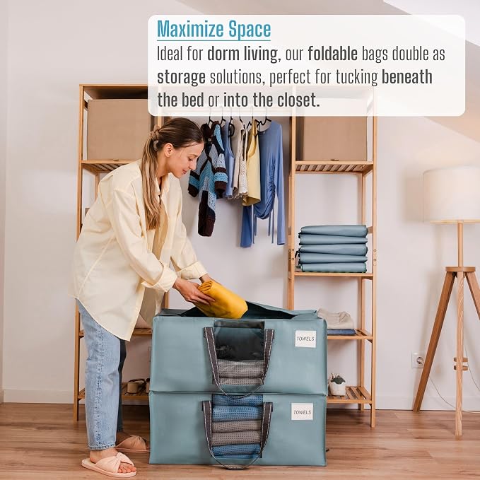VENO 6 Pack Moving Bags for College, Heavy-Duty Storage Totes, Moving Boxes and - Image 4