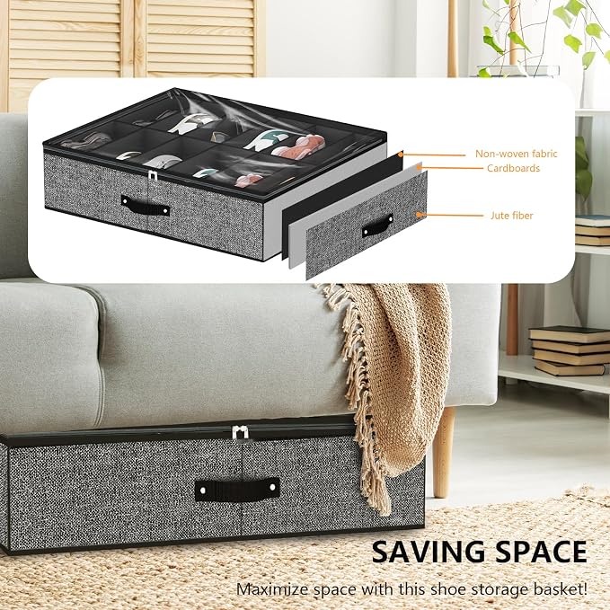 homyfort Under Bed Shoe Storage Organizer - Image 3