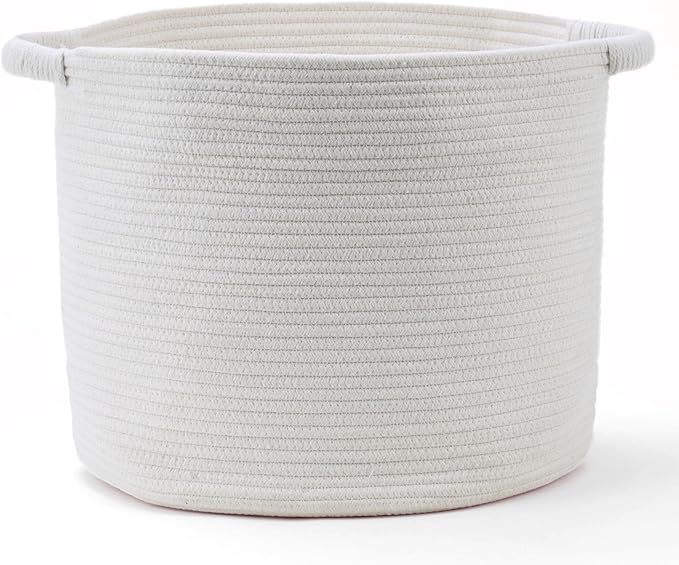 Blanket Basket - Woven Round Rope Storage Basket by KODOMOORE