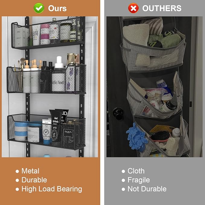 Over The Door Organizer, 8-tier Metal Door Organizer Hanging - Image 5