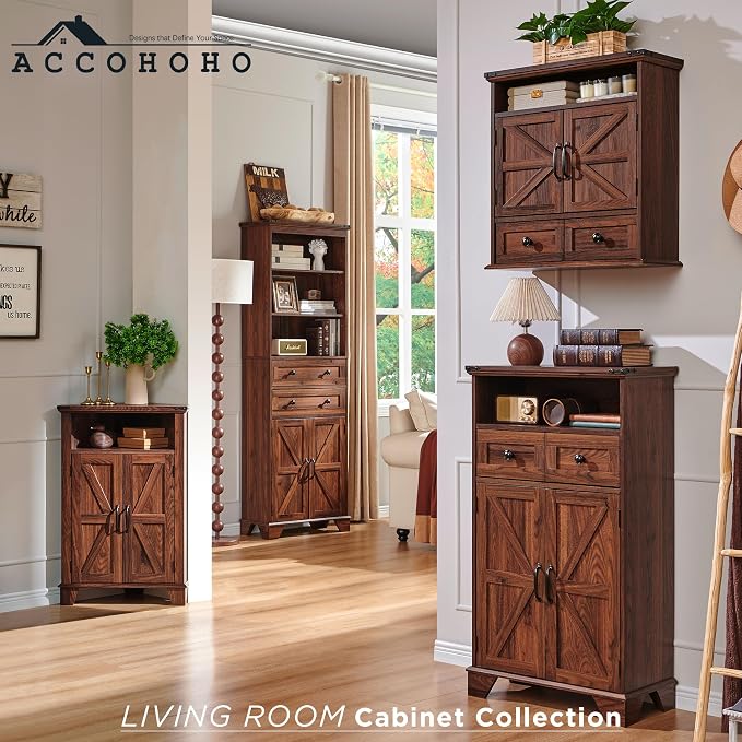 ACCOHOHO Bathroom Wall Cabinet, Farmhouse Medicine Cabinet, Adjustable Shelf - Image 7