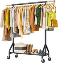 HYSEYY Heavy Duty Clothes Rack Load 450 LBS, Metal Garment Rack