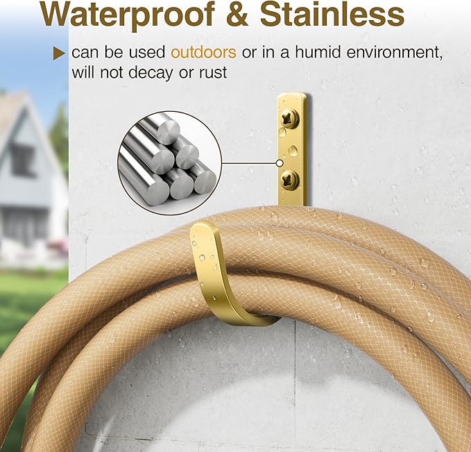 Wall Hooks for Hanging Towel/Coat - 22LB Screw in Metal Hanger Wall Mount - Image 2