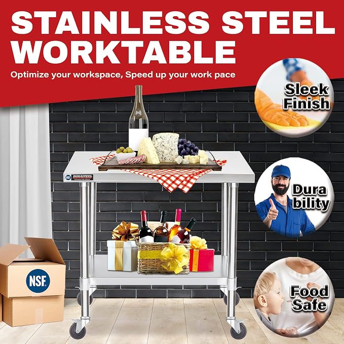 DuraSteel 24x36 NSF Stainless Steel Cart - Image 2
