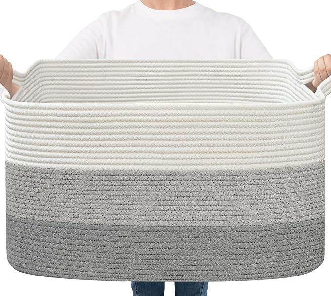 Goodpick Storage Basket, 21.6" x 14.9" x 11.8", Blanket Basket by Goodpick