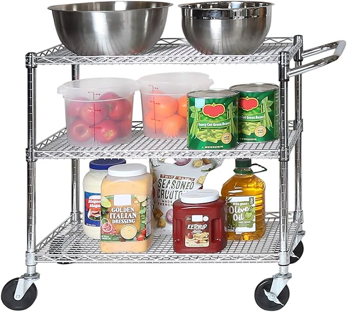 Seville Classics UltraDurable NSF Commercial Heavy Duty Metal Rolling Utility - Image 6