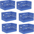Heavy Duty Plastic Storage Milk Crates, Stackable Utility Organizer Bins by Unknown