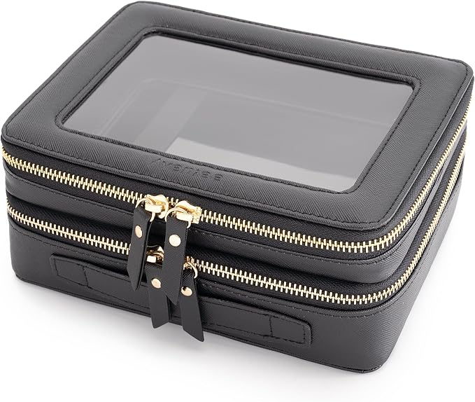 Aveniee Clear Makeup Bags, Double Layer Cosmetic Bags by Aveniee