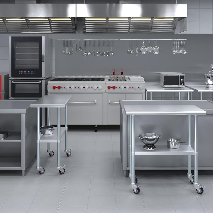 AmGood 18" x 36" Stainless Steel Work Table - Image 5