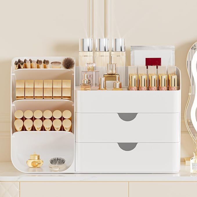 Makeup Organizer with 2 M Drawers & Brush Holders - Image 5
