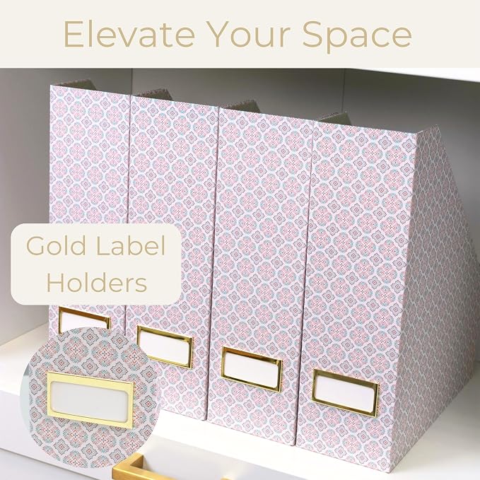 BLU MONACO Foldable Magazine File Holder Set of 4 - Image 4