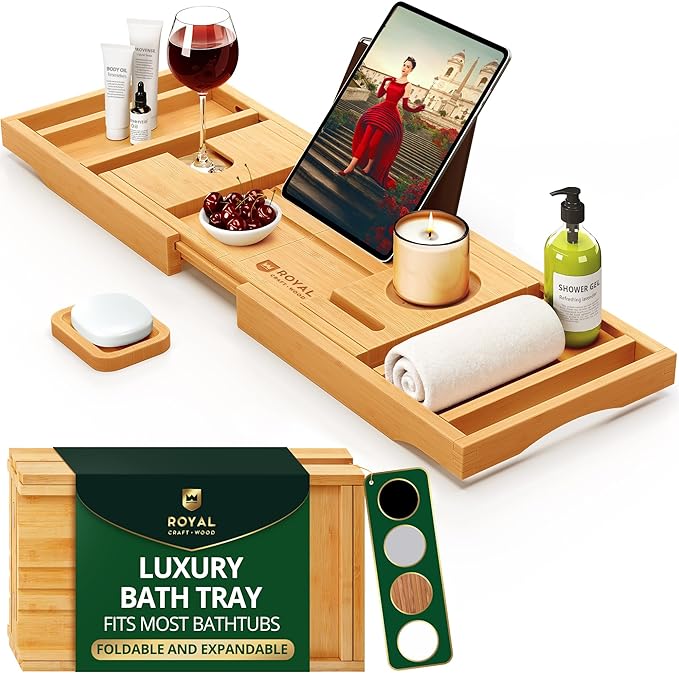ROYAL CRAFT WOOD Bathtub Tray Caddy by RoyalCraftWood