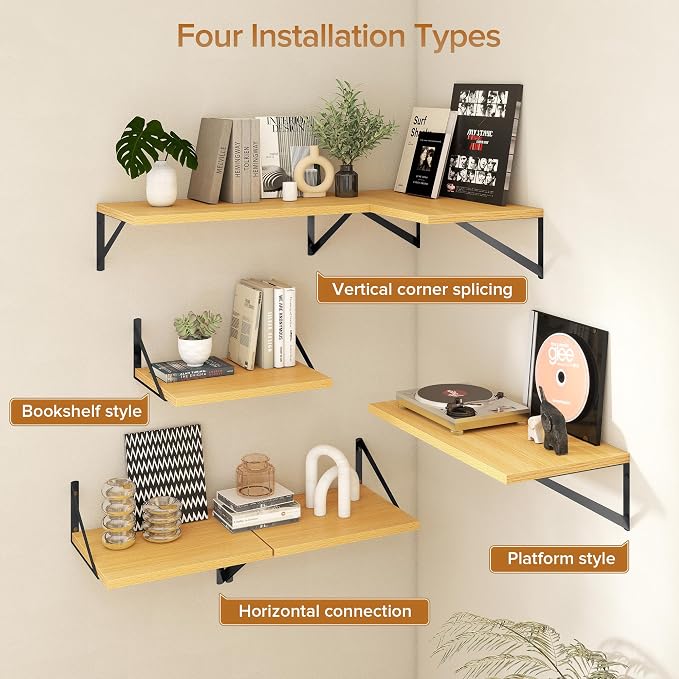 Deep Floating Shelves Wall Mounted, Living Room, Office - Image 6