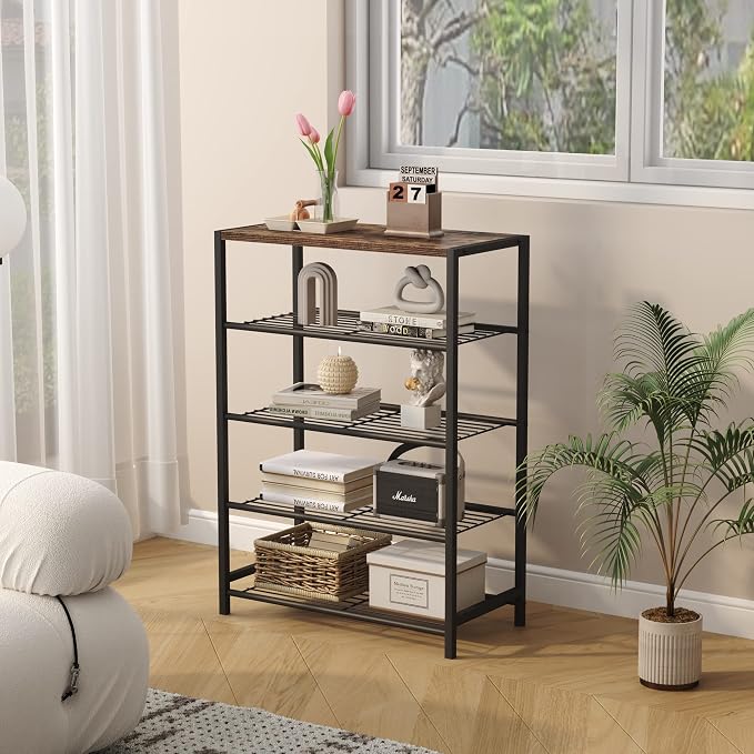 HOMEFORT 5-Tier Shoe Rack, Shoe Storage Shelf - Image 4