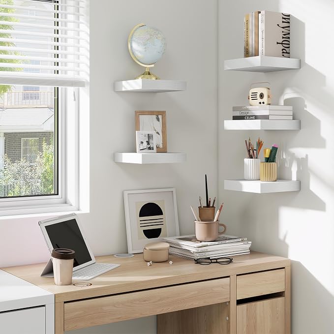 fuqing Floating Shelves for Wall, Wall Mounted Wood Floating Shelf - Image 4