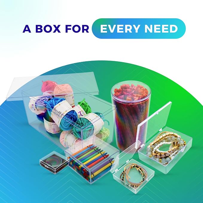 50 Pack Clear Acrylic Card Storage Boxes - Image 8