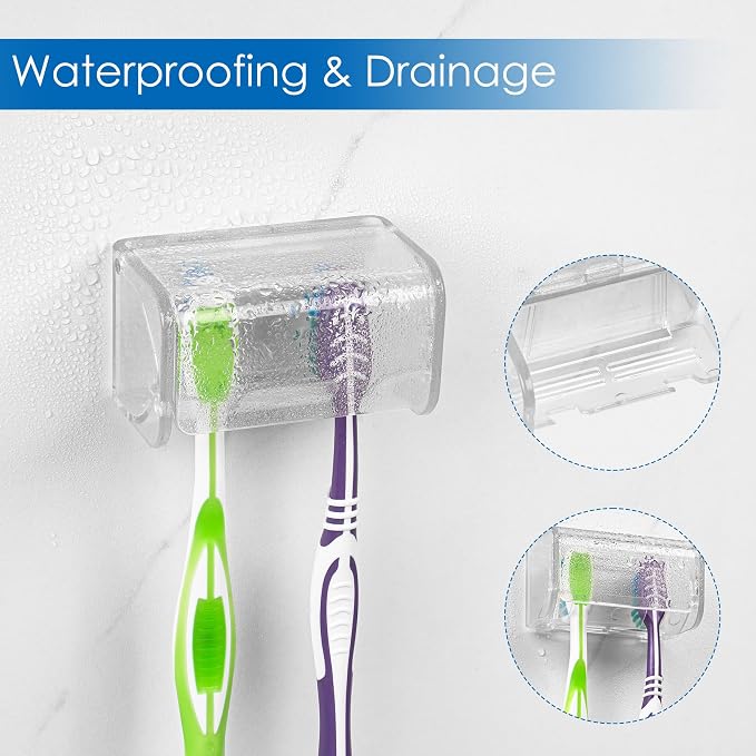 2 PCS Toothbrush Holder Wall Mounted - Image 2