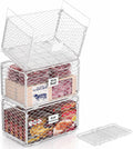 Large Freezer Organizer Bins for 5 to 9 Cu.Ft,Side-Net Leak-Proof