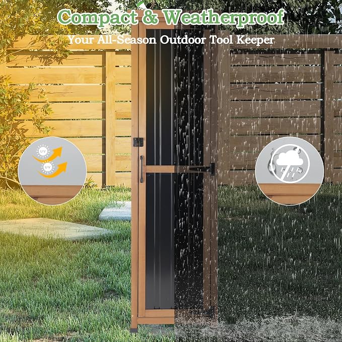 62" H Tall Narrow Outdoor Storage Cabinet - Image 7