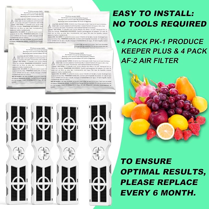 4 Pack Replacements for Frigidaire FRPAPKRF2PK FRPAPKRF Pure Air Produce Keeper - Image 6