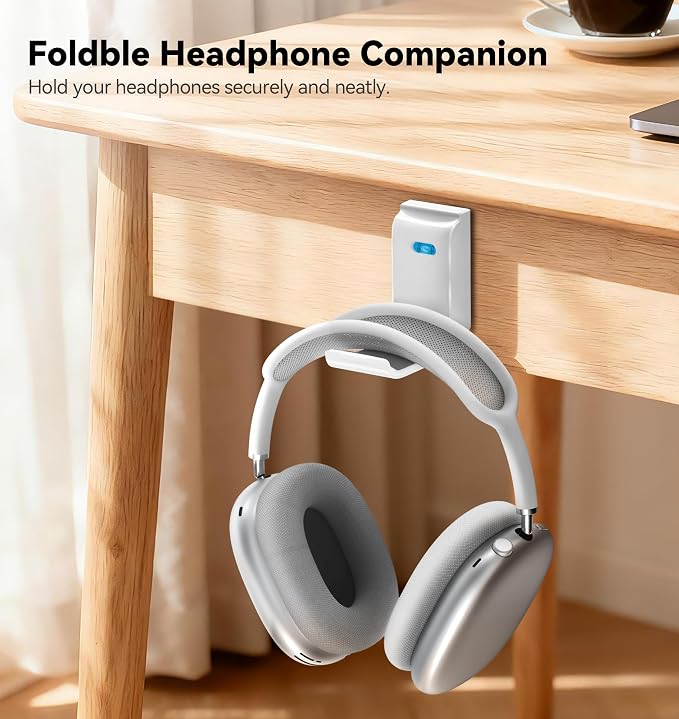Headphone Stand Wall Mount, Gaming Headset Wall Shelf & Desk Holder, Hook Hanger - Image 2