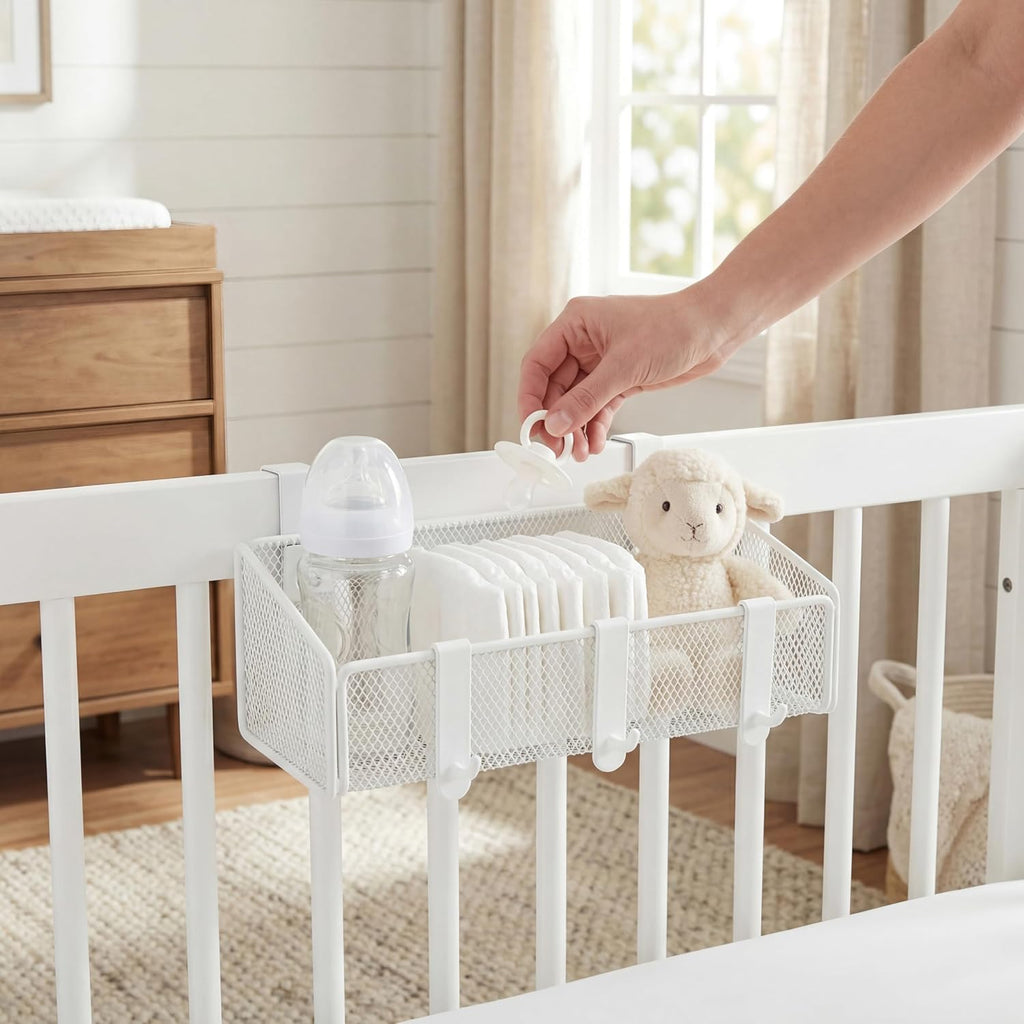 Bedside Shelf for Bed & Bunk Bed Storage Basket Office Cubical Wall