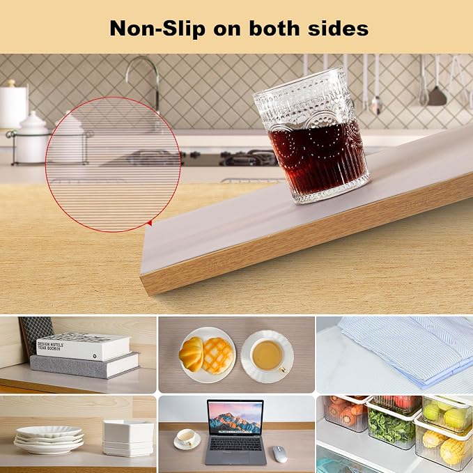 Thickened Shelf Liner, 16 in x 20 FEET Non-Slip Cabinet Liner, Washable - Image 4
