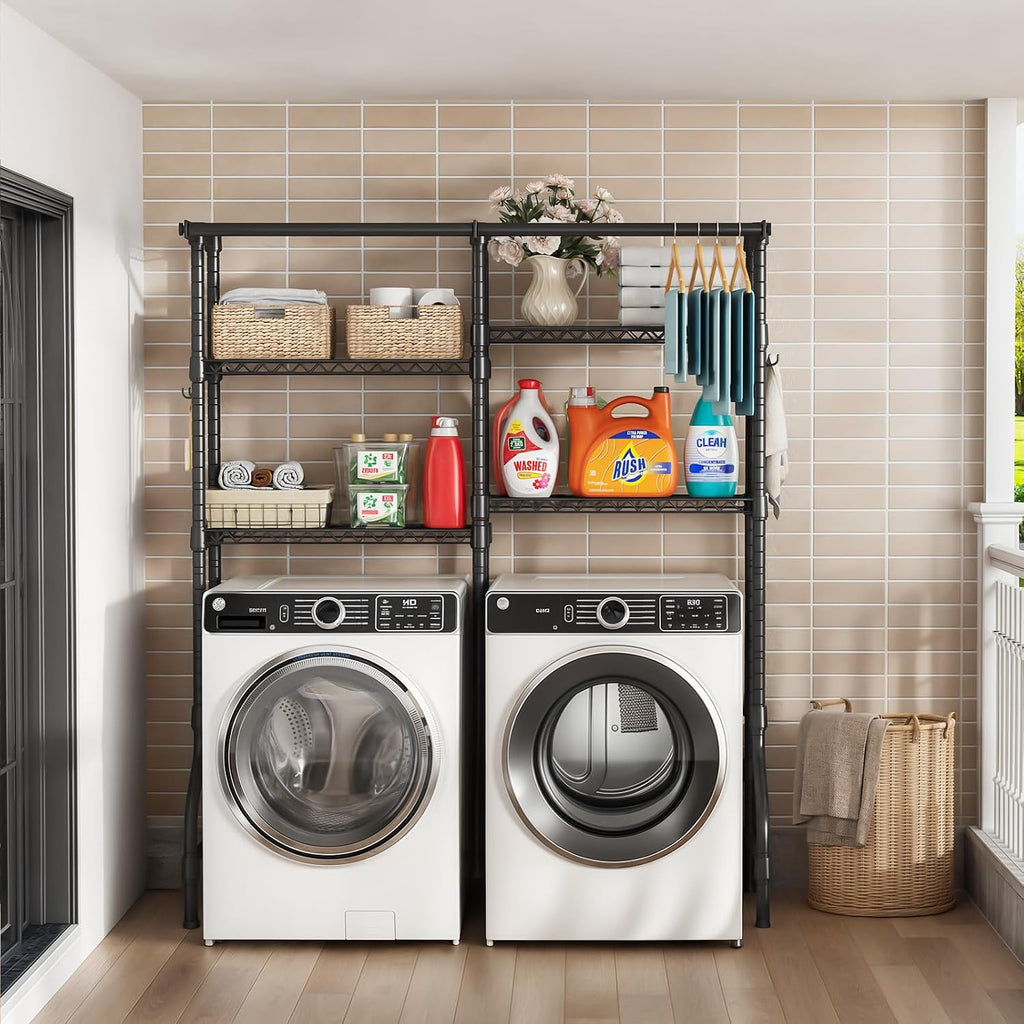 U14 Medium Over the Washer and Dryer Shelves, 4 Tiers Laundry Room