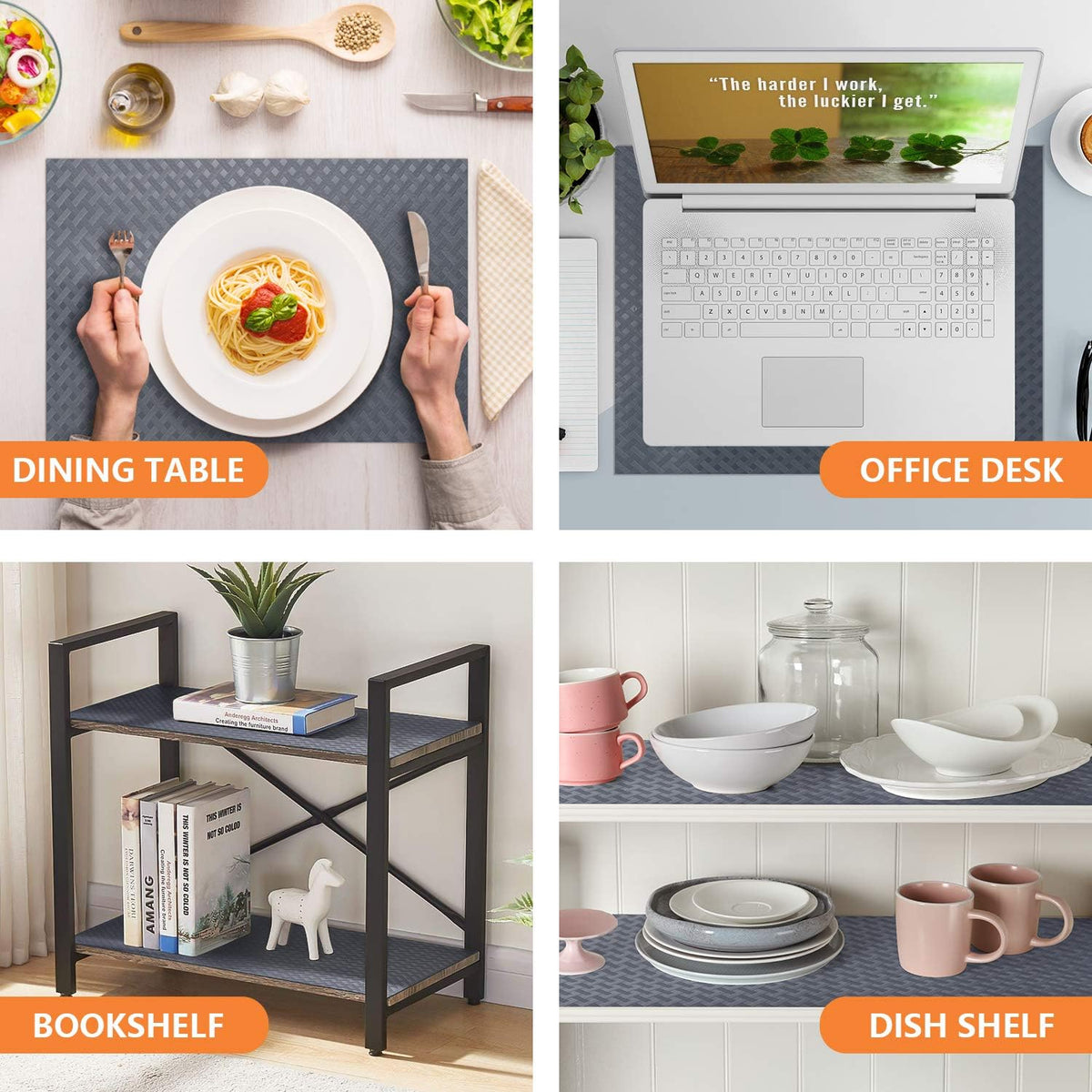 Shelf Liners for Kitchen Cabinets, Drawer Mats Non Adhensive 11.8"×