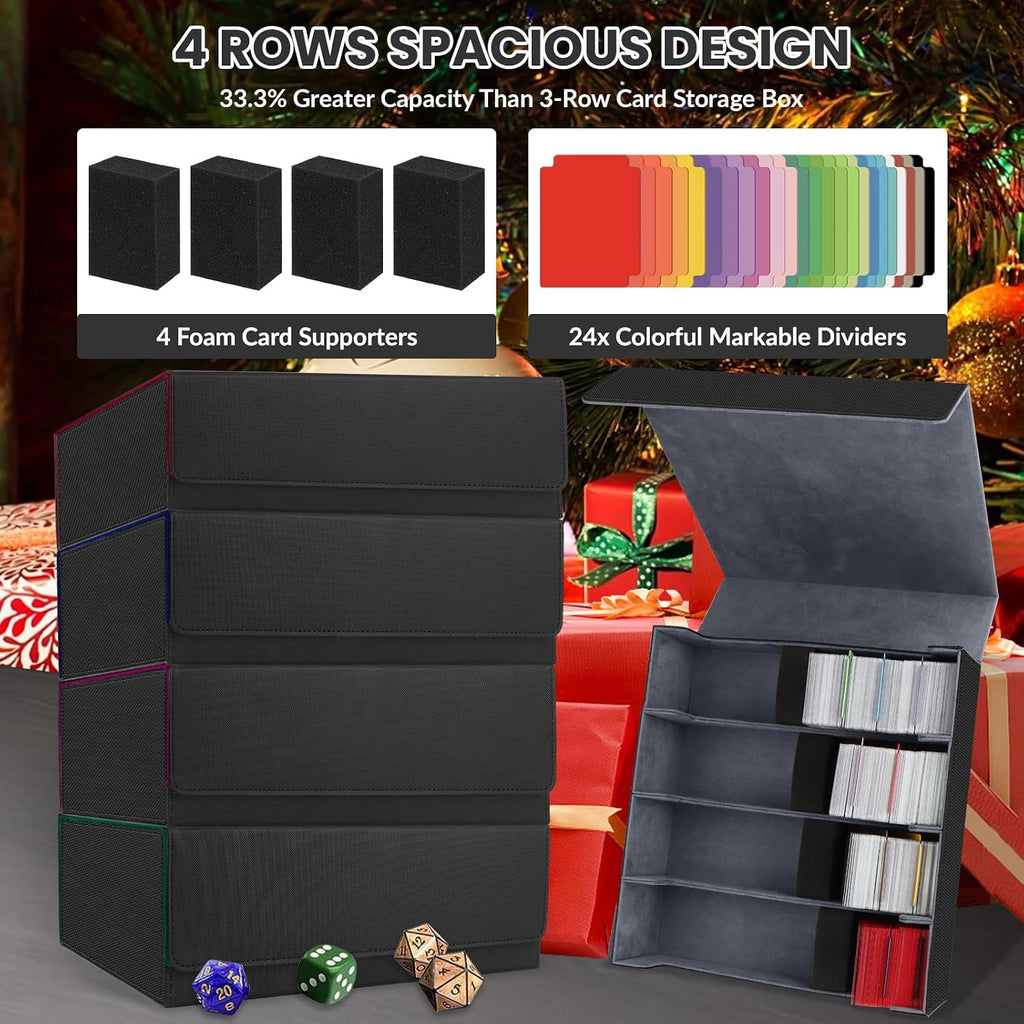 AOBOPLE 3200+ Trading Card Storage Box with Magnetic Closure, PU