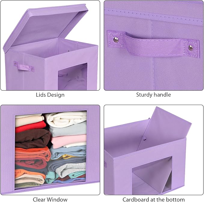 Univivi Foldable Fabric Storage Boxes Large Storage Bins - Image 4