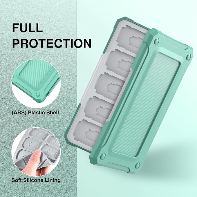 HEIYING Memory Card Case for SD/TF Cards, Portable SD Card Holder Storage Case - Image 5