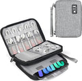 Luxtude Double Layer Cord Organizer Bag, Portable Cable Storage Case, Flat by Luxtude