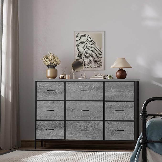 Dresser for Bedroom with 9 Deep Drawers, Wide TV Stand Modern TV Console - Image 6