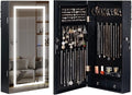 LAVIEVERT Jewelry Armoire with LED Lighted Mirror, Wall/Door Mounted Frameless by LAVIEVERT