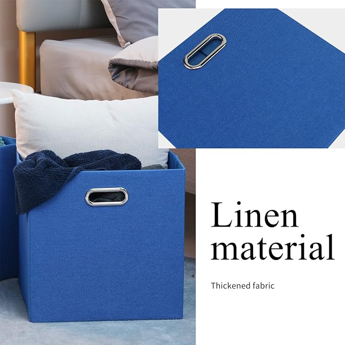 Cube Storage Bins 11×11 Linen Foldable Box - Image 3