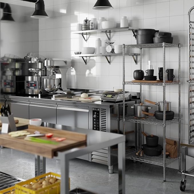 18" Deep x 24" Wide x 64" Height Wire Shelving Kit | 4-Tier | NSF Commercial - Image 6