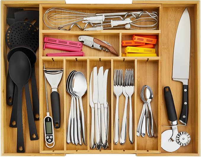 Night Tree Deep Bamboo Drawer Organizer – Expandable Utensil and Silverware Tray - Image 8