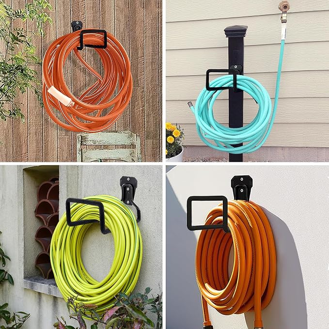 Metal Garden Hose Holder, Wall Mounted Water Hose Holder - Image 7