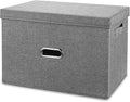 Large Linen Fabric Foldable Storage Bins by Unknown