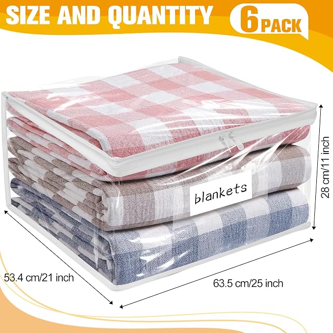 Plastic Storage Bags with Easy-Glide Zipper, Durable Clear Vinyl Zippered - Image 3