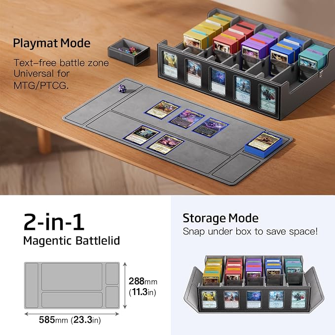 Trading Card Storage Box 5-Row 3900+ Capacity, TCG MTG Card Case - Image 6
