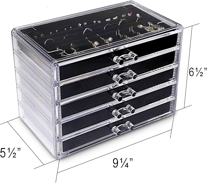 Frebeauty Extra Large Acrylic Jewelry Box - Image 5