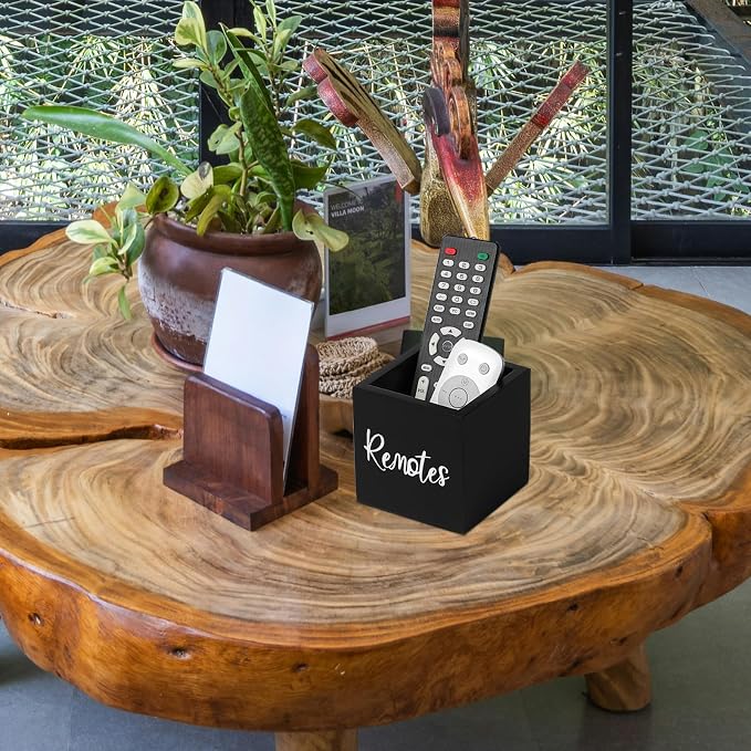 Wood Remote Control Holder, TV Remote Control Organizer - Image 7